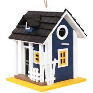 Charming+Cottage+Decorative+Wooden+Birdhouse+with+Solar+LED+Light