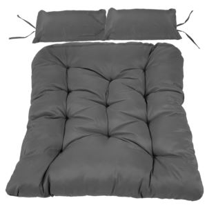 Andrei+Double+Egg+Chair+Cushion+Dark+Gray