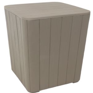 Faux+Wood+Design+Outdoor+Storage+Box+with+Tabletop+-+Driftwood