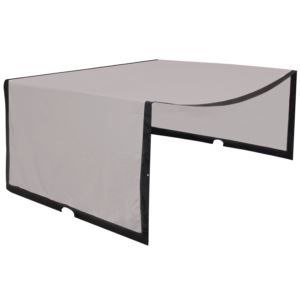 9+ft+x+12+ft+Polyester+Retractable+Pergola+Canopy+Shade+-+Gray