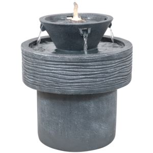 Tranquil+Streams+Resin+Outdoor+Tier+Water+Fountain+with+Lights