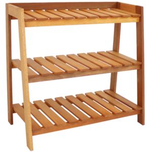 Sunnydaze+Meranti+Wood+Garden+Shelf+with+Teak+Oil+Finish