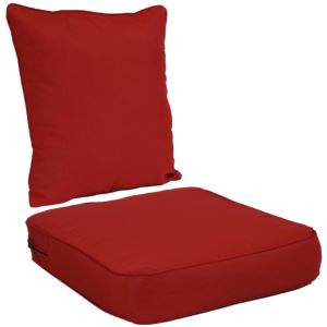 Sunnydaze+Back+and+Seat+Cushion+Set+for+Indoor%2FOutdoor+Deep+Seating+-+Red