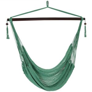 Sunnydaze+Hanging+Caribbean+XL+Hammock+Chair+-+Jungle+Green