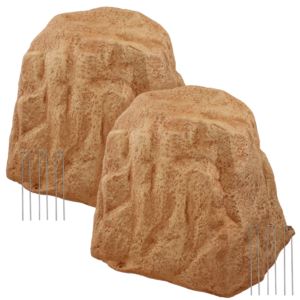 Artificial+Polyresin+Landscape+Rock+with+Stakes+Sand+Pack