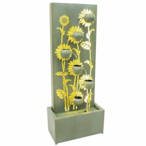 Sunflower+Fields+Galvanized+Steel+Indoor%2FOutdoor+Fountain+with+LED+Lights