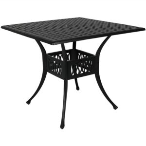 Cast+Aluminum+Square+Dining+Table