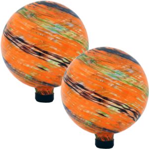 Sunset+Sky+Glass+Outdoor+Gazing+Ball+Globe+Inch+Set+of