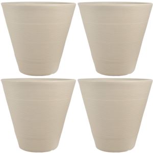 15.5+in+Walter+Dual-Wall+Polyresin+Planter+-+Beige+-+Set+of+4