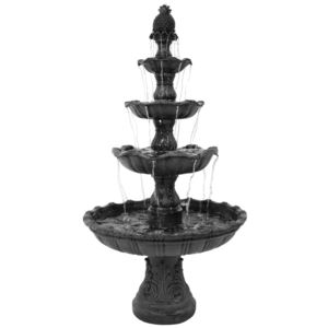Grand+Courtyard+Resin+Outdoor+Tier+Water+Fountain+Black