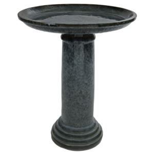 Toulon+Glazed+Ceramic+Bird+Bath