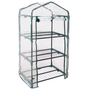 Sunnydaze+Portable+3-Tier+Mini+Greenhouse+for+Outdoors+-+Clear