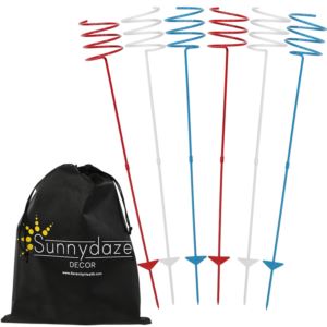 Sunnydaze+Red+White+Blue+Outdoor+Drink+Holder+Set+of