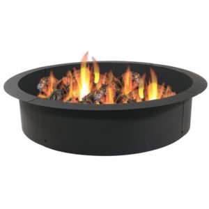 Sunnydaze+Steel+Fire+Pit+Ring+Liner+Fire+Pit+Rim+-+39-Inch