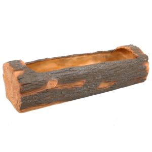 in+Polyresin+Rustic+Outdoor+Raised+Log+Flower+Pot+Planter
