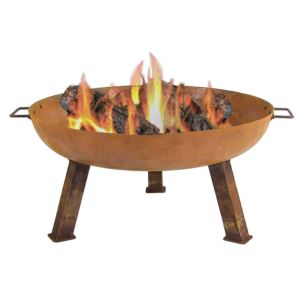 Sunnydaze+Rustic+Cast+Iron+Wood+Burning+Fire+Pit+-+30+Inch