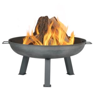 Sunnydaze+Steel+Colored+Cast+Iron+Wood+Burning+Fire+Pit+Inch