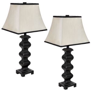 Stately+Shapes+Resin+Accent+Lamps+Set+of