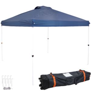 Sunnydaze+x+Foot+Premium+PopUp+Canopy+with+Rolling+Carry+Bag+Blue