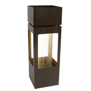 Serene+Showers+Zinc+Outdoor+Fountain+with+Planter+and+LED+Lights