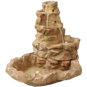 Sunnydaze+Lighted+Stone+Springs+Water+Fountain+with+LED+Inch