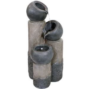 Sunnydaze+Tiered+Cascading+Cups+Solar+Water+Fountain+with+Battery+Backup+-+31-Inch