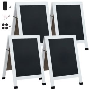 Double-Sided+Magnetic+A-Frame+Chalkboard+with+Pine+Frame+-+30+in+x+20+in+-+4-Pack