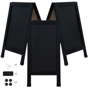 Double-Sided+Magnetic+A-Frame+Chalkboard+with+Pine+Frame+-+40+in+x+20+in+-+3-Pack