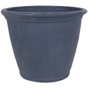 Sunnydaze+Anjelica+Outdoor+Flower+Pot+Planter+Slate+Finish+Inch+Single