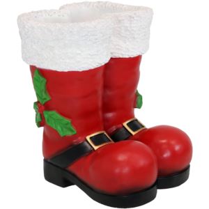 Sunnydaze+Santa+Boots+Statue+Indoor+or+Outdoor+Decoration+Inch
