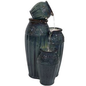 Sunnydaze+Tour+de+Vase+Ceramic+Outdoor+Water+Fountain+-+27-Inch