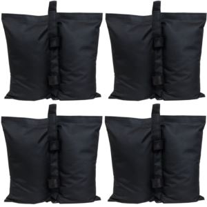Sunnydaze+Polyester+Sandbag+Canopy+Weights+Set+of+Black