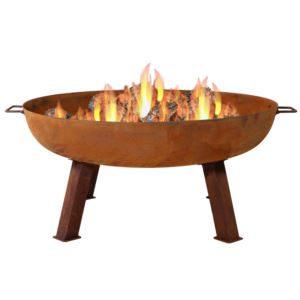 Sunnydaze+Cast+Iron+with+Rustic+Finish+WoodBurning+Fire+Bowl+Inch
