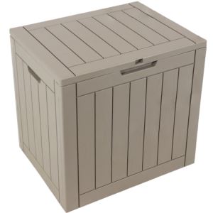 Faux+Wood+Grain+Outdoor+Storage+Box+Driftwood