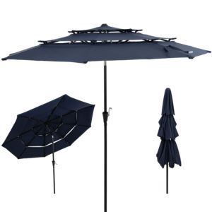 Tier+Patio+Umbrella+Navy+Blue