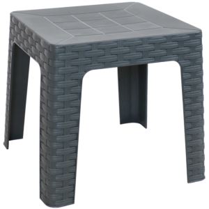 Sunnydaze+Patio+Side+Table+Inch+Square+Gray