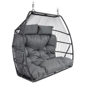 Andrei+Hanging+Double+Egg+Chair+Dark+Gray