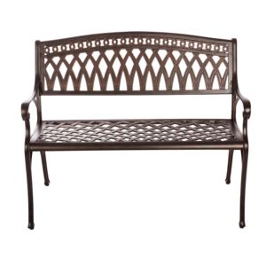 Simone+Cast+Aluminum+Patio+Bench
