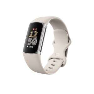 Charge+6+Fitness+Tracker+Porcelain%2FSilver+Aluminum
