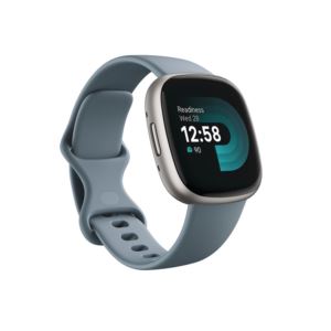Versa+4+Smartwatch+Waterfall+Blue%2FPlatinum