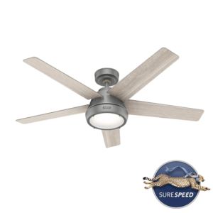 Burroughs+52%22+Ceiling+Fan+w%2F+2+LED+Lights+Matte+Silver%2FLight+Gray+Oak