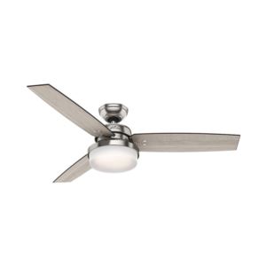 Contemporary+Sentinel+52%22+Ceiling+Fan+Brushed+Nickel+Finish