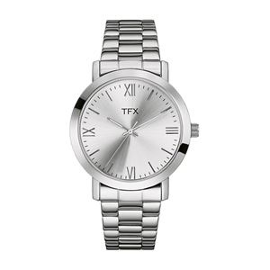 Men%27s+TFX+Stainless+Steel+Bracelet+White+Dial