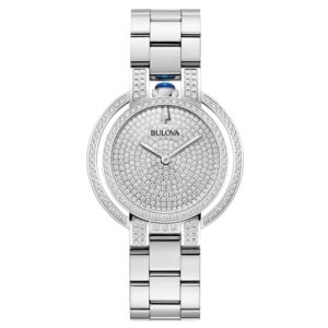 Ladies%27+Rubaiyat+Diamond+Silver-Tone+Stainless+Steel+Watch+Diamond+Dial