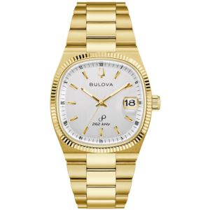 Mens+Super+Seville+GoldTone+Stainless+Steel+Watch+Silver+Dial