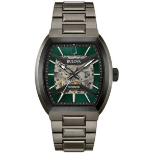 Men%27s+Maquina+Automatic+Gunmetal-Tone+Stainless+Steel+Watch+Green+Dial