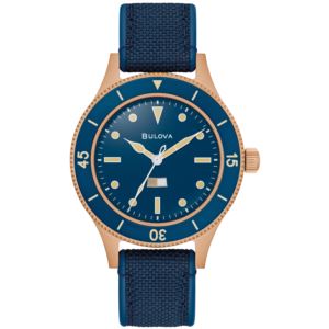 Mens+MIL+SHIPS+Automatic+Deep+Blue+CORDURA+HNBR+Strap+Watch+Deep+Blue+Dial
