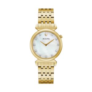 Ladies+Regatta+Diamond+GoldTone+Stainless+Steel+Watch+MOP+Dial