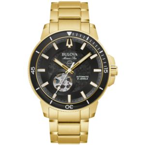 Men%27s+Marine+Star+Series+C+Automatic+Gold-Tone+Stainless+Steel+Watch+Black+Dial