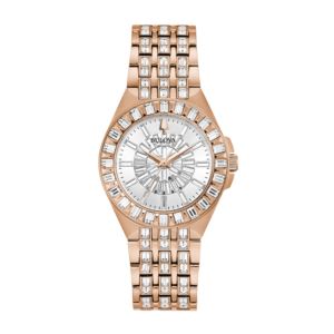 Ladies%27+Phantom+Crystal+Rose+Gold-Tone+Stainless+Steel+Watch+Silver+White+Dial